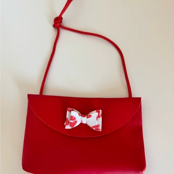 Charming Red Kids‎ Bag with Bow Accent