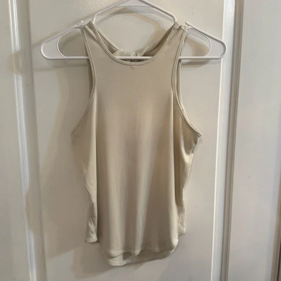 Lululemon Modal Silk Twist-Back Yoga Tank Top Bone