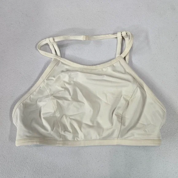 Lululemon Women Swimwear‎ 2 Ivory Bikini High Neck Strappy Wireless