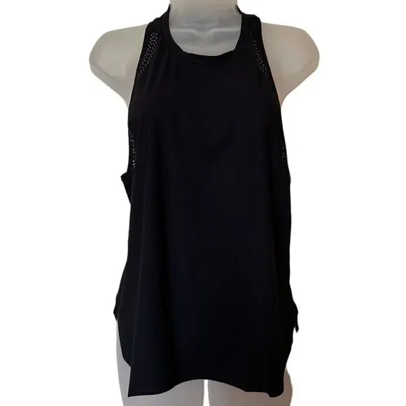 Lululemon Seamless Razor Back Black Flowy Fitted Tank Top Workout Shirt