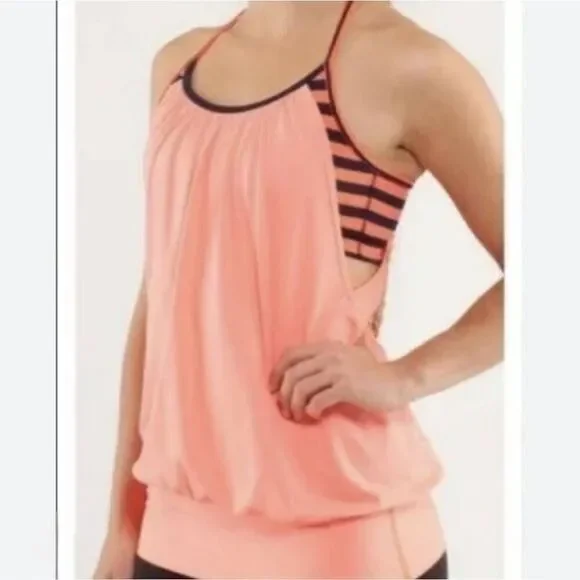 Lululemon No Limits Tank with Striped Bra