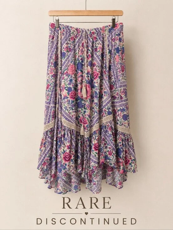 ✨ RARE Spell & The Gypsy Collective Boho Floral Maxi Skirt Medium ✨