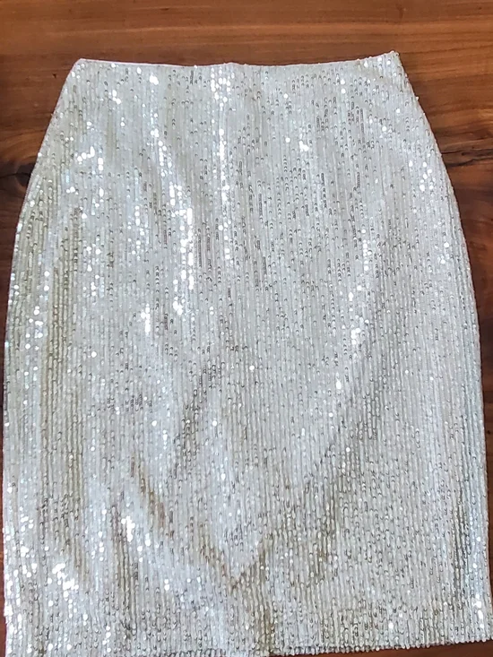 LOFT Blush Sequin Pencil Skirt Size 4