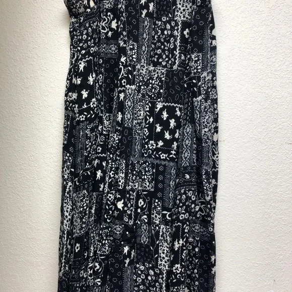 Black & White Patchwork Maxi Skirt by The Vermont Country Store sz X-large