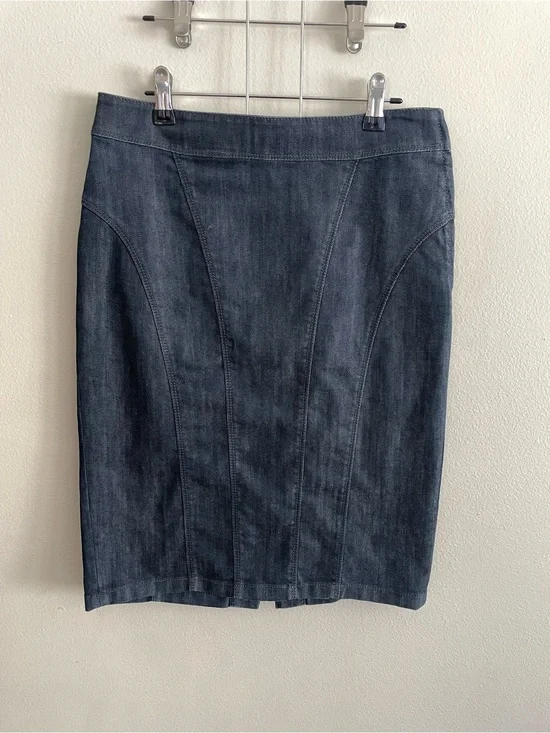 Ann Taylor Dark Blue Denim Pencil Skirt