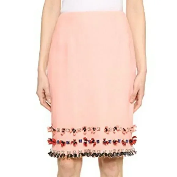 Mother‎ of Pearl Pink Leah Embellished Skirt Sz S 4