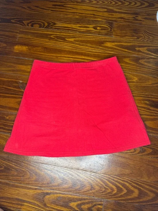 Vintage Red A-line skort
