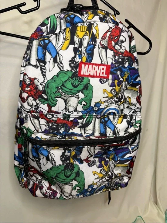 Marvel White Multi Superhero Pattern Mini Kids Backpack