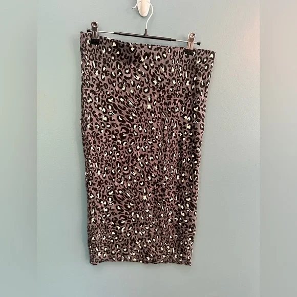 Apt. 9 Women's Animal leopard Print Pencil midi Skirt small