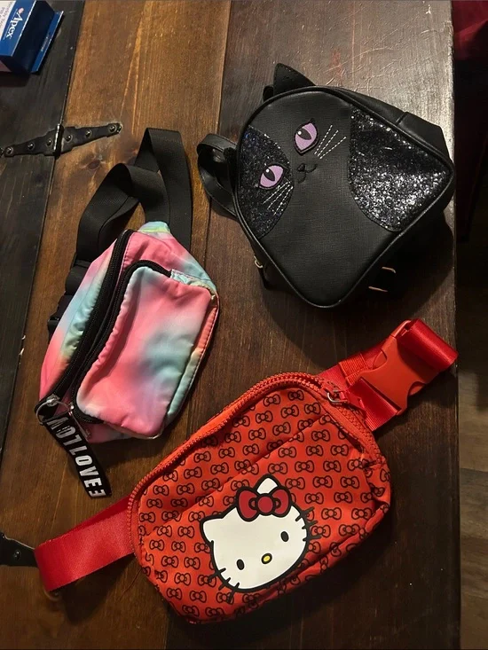 Hello Kitty Red Bow Kids Fanny Pack with All-Over Logo