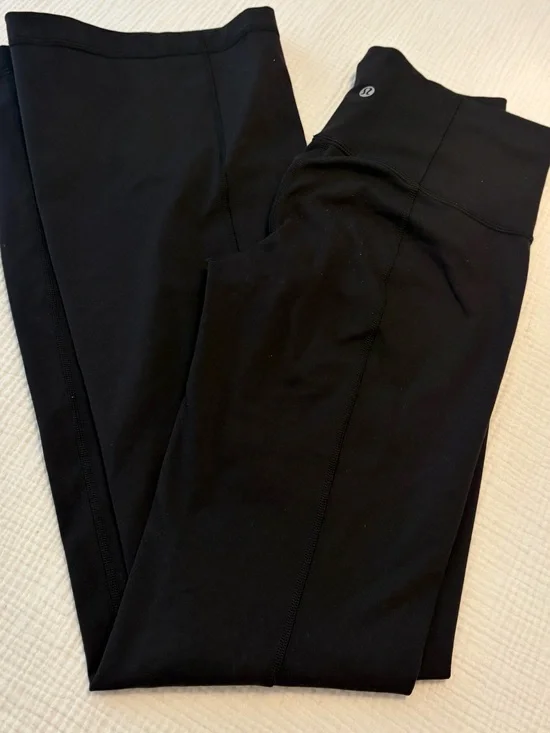 Lululemon Flare Leg Black Pants Sz 4 Small XS