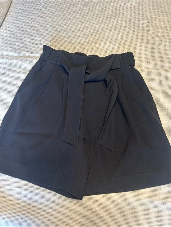 lululemon athletica Black High-Waist Tie-Front Shorts