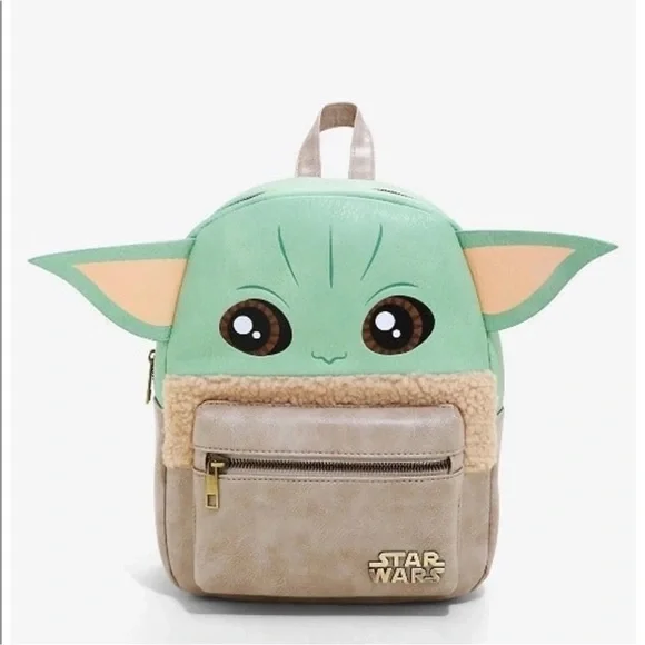 Star Wars l Backpack - Green and Beige Baby Yoda Like new