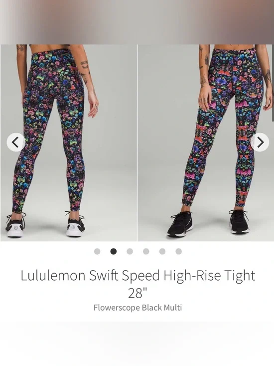 lululemon Swift Speed High-Rise Tight - Black Multi Floral