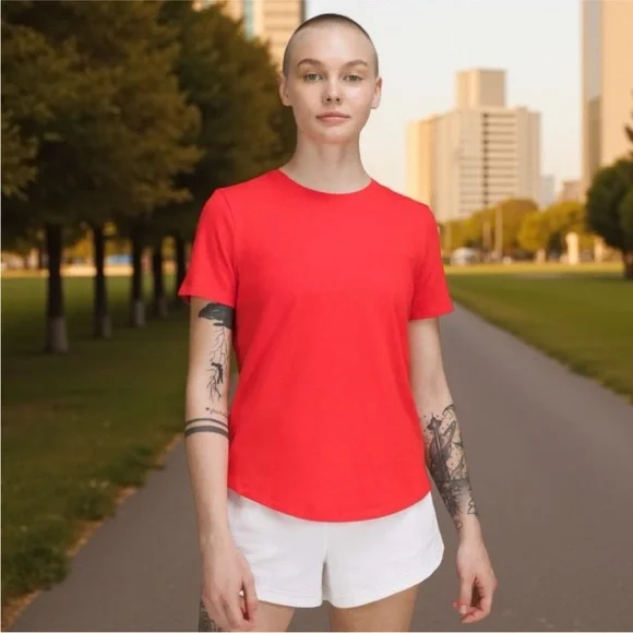 Lululemon Love Crew Short Sleeve T-Shirt in Love Red Sz 2