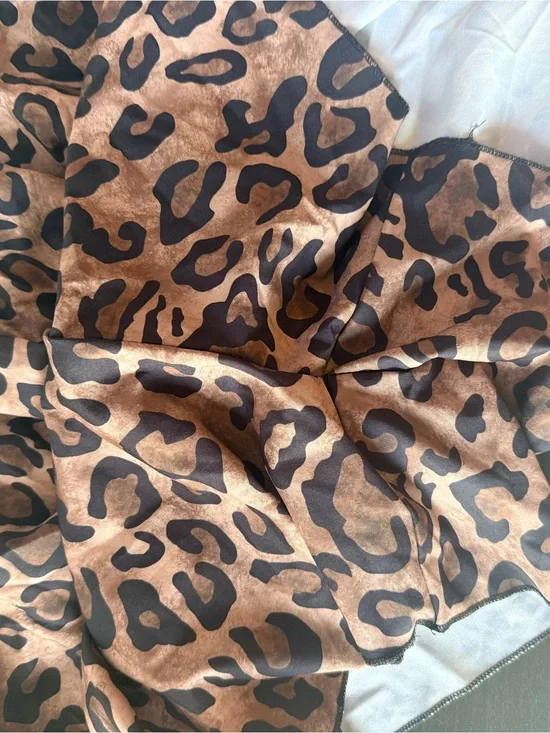 SHEIN Brown Leopard Print Circle culotte Shorts sz 1x