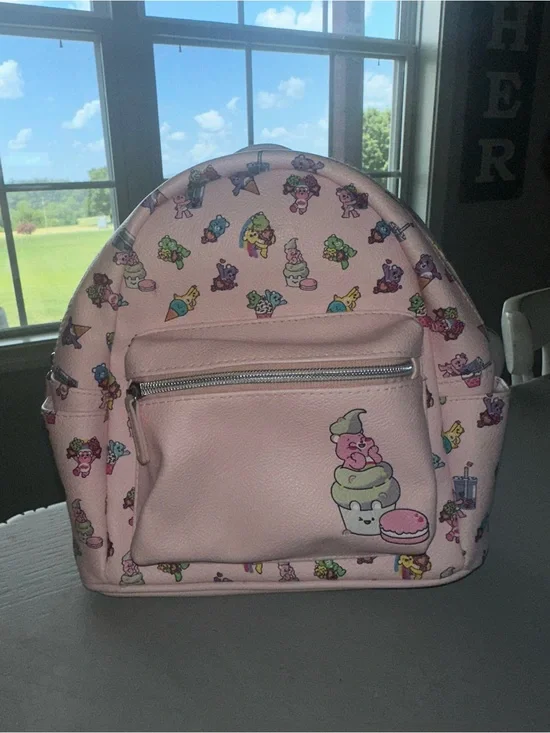 Care Bears Pink Mini Character Print Backpack
