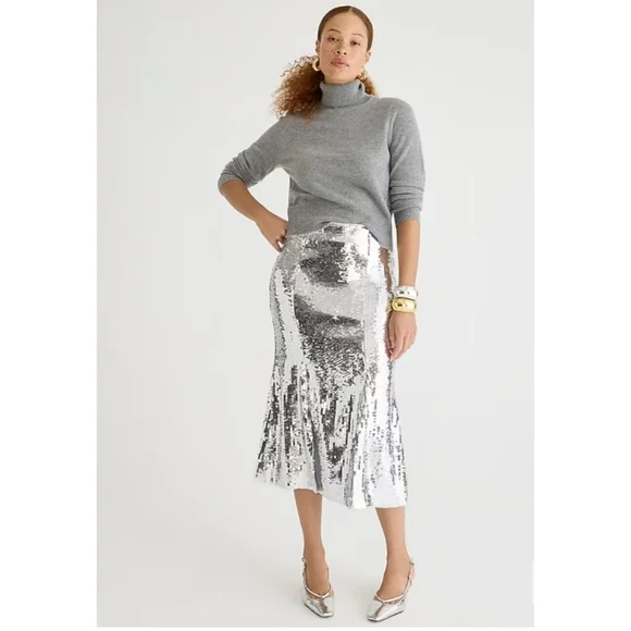 NWOT J.Crew Collection sequin slip skirt
