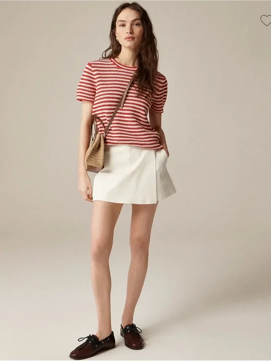 J Crew Wrap front skort in bi stretch cotton blend