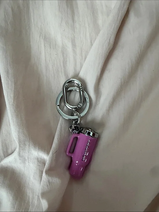 Lululemon Pink Mini Mug Keychain