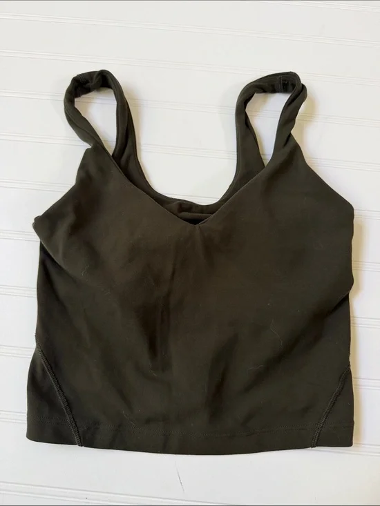 (263)lululemon athletica Olive Green V-Neck Tank Top