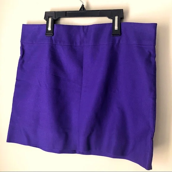 J. Crew‎ Factory Bright Purple 100% Cotton Pencil Mini Skirt 10