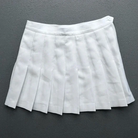 VTG Head Sports Wear White‎ Pleated Tennis Skirt Womens Size 8 Y2K Athletic Mini