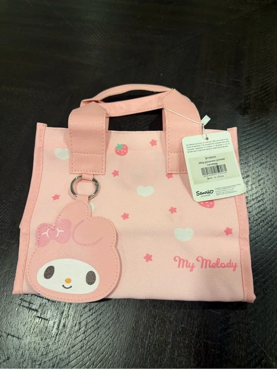 Sanrio My Melody Light Pink Kids Tote with Character Charm