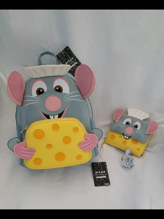 NWT *RARE*, Retired Disney Loungefly Ratatouille's Remy Backpack/Wallet+ Set**