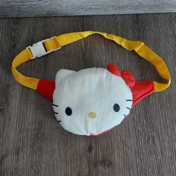 Hello Kitty Red and Yellow Plush Fanny Pack Waist Bag