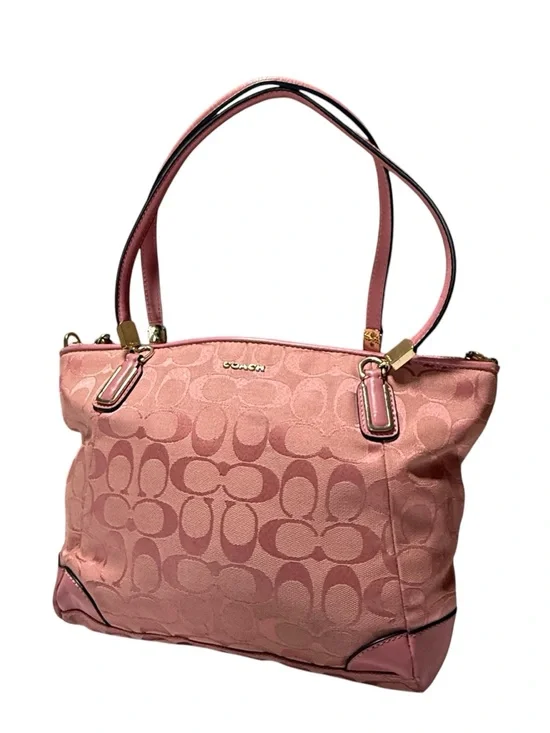 Coach pink signature canvas bag