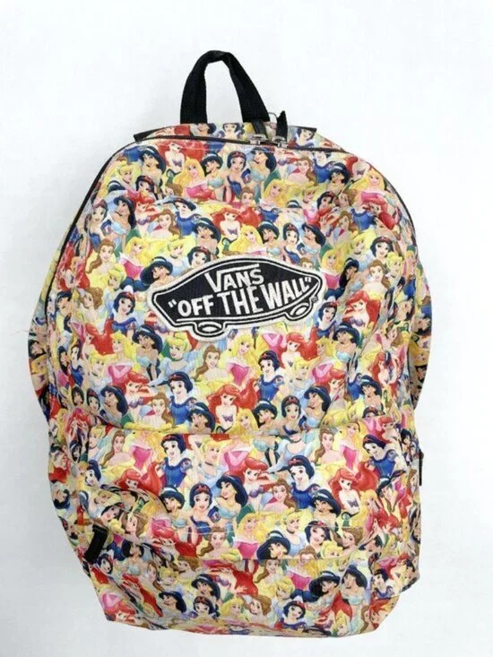 Disney Vans Princess Multi Character Backpack Bag Belle Jasmine Ariel Snow White