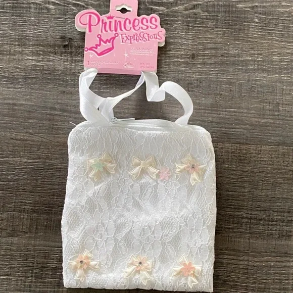 💞 New White Princess Lace Dress Up Purse