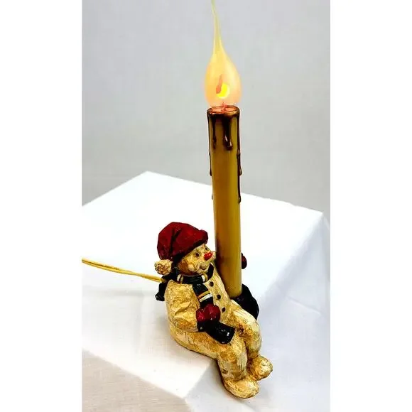 Shelf Sitting Candle Holding Snowman 10