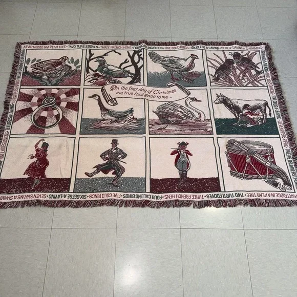 12 Days Of Christmas Throw Blanket 64