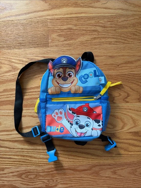Nickelodeon Paw Patrol Kids Blue Backpack with Yellow Accents