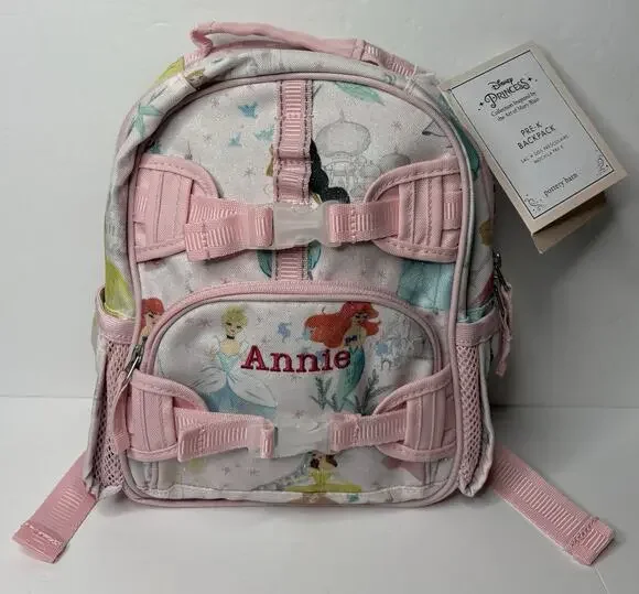Pottery Barn Kids Mackenzie Disney Princess Castle Shimmer Backpack “Annie”