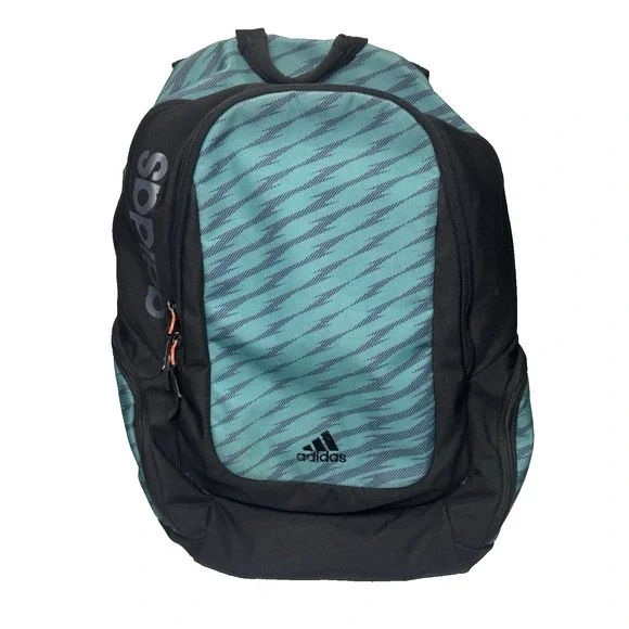Adidas Backpack UltraRide Unisex Teal Blue Black Stripes 17