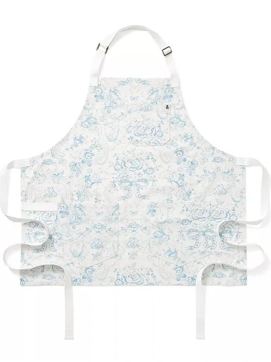 Hedley and Bennett x LoveShackFancy Cropped Essential Apron- Vintage Sea