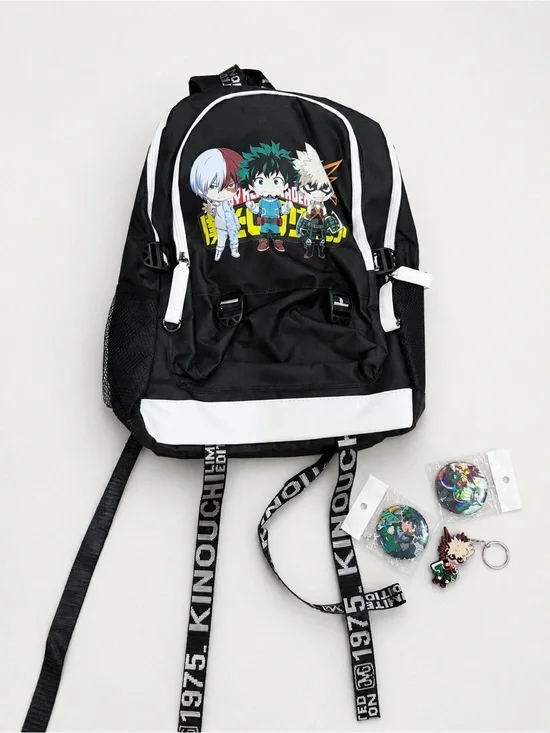 Roffatide My Hero Academia USB Laptop Backpack Bundle