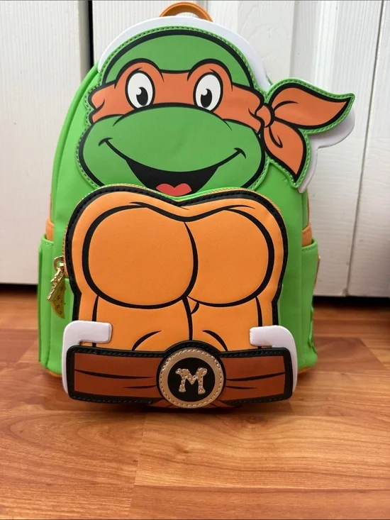 NWT Loungefly Teenage Mutant Ninja Turtles Michelangelo Mini Backpack |