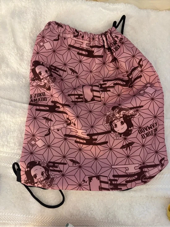 Demon Slayer - Nezuko - Pink Anime Drawstring Backpack - perfect condition