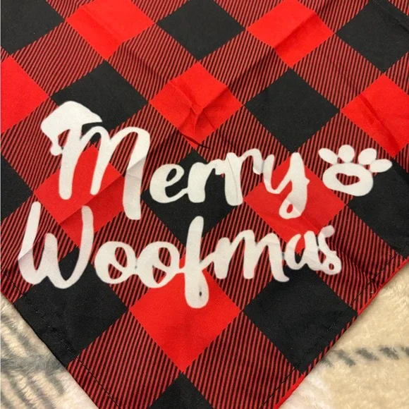 Plaid Merry Woofmas Holiday Bandana
