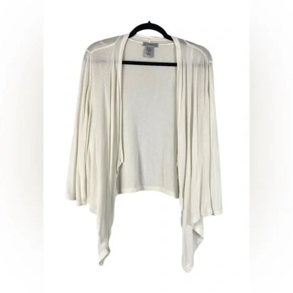 NWT Catherine’s women’s 2X open front 3/4 sleeve lightweight white cardigan