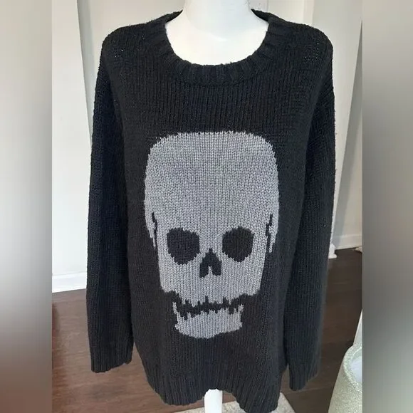 Wooden Ships Knit Skull Sweater M/L