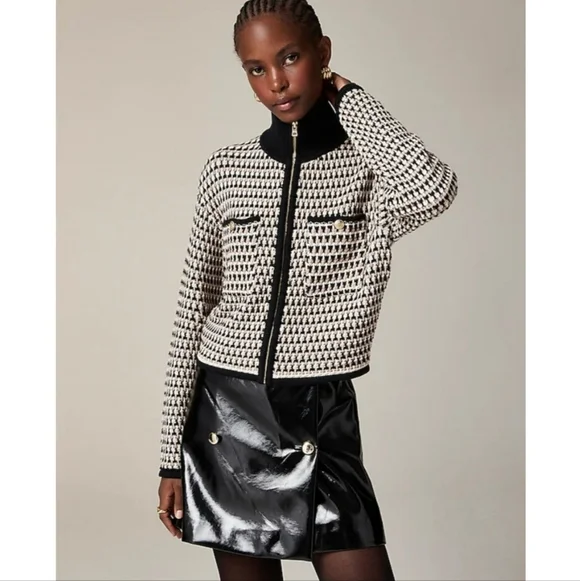 J.Crew Jacquard sweater-jacket