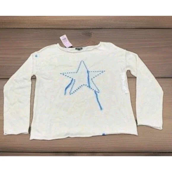 Women's Wide Crewneck Americana Pullover Sweater - Wild Fable Sz. L