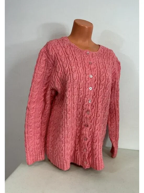 Vintage Wool Cardigan Sweater Womens XL