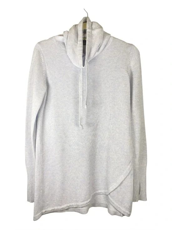 DAKINI ANTHROPOLOGIE Funnel Neck Tulip Hem Tunic Sweater Light Blue S