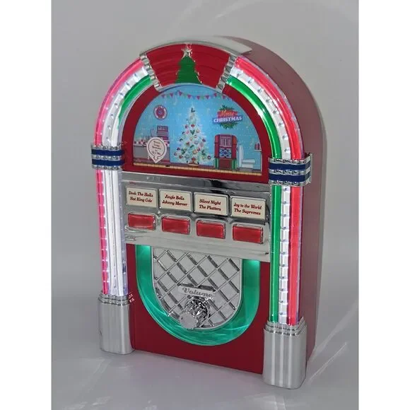 Mr. Christmas Holiday Jukebox Musical LED Lighted Decor Retro Diner
